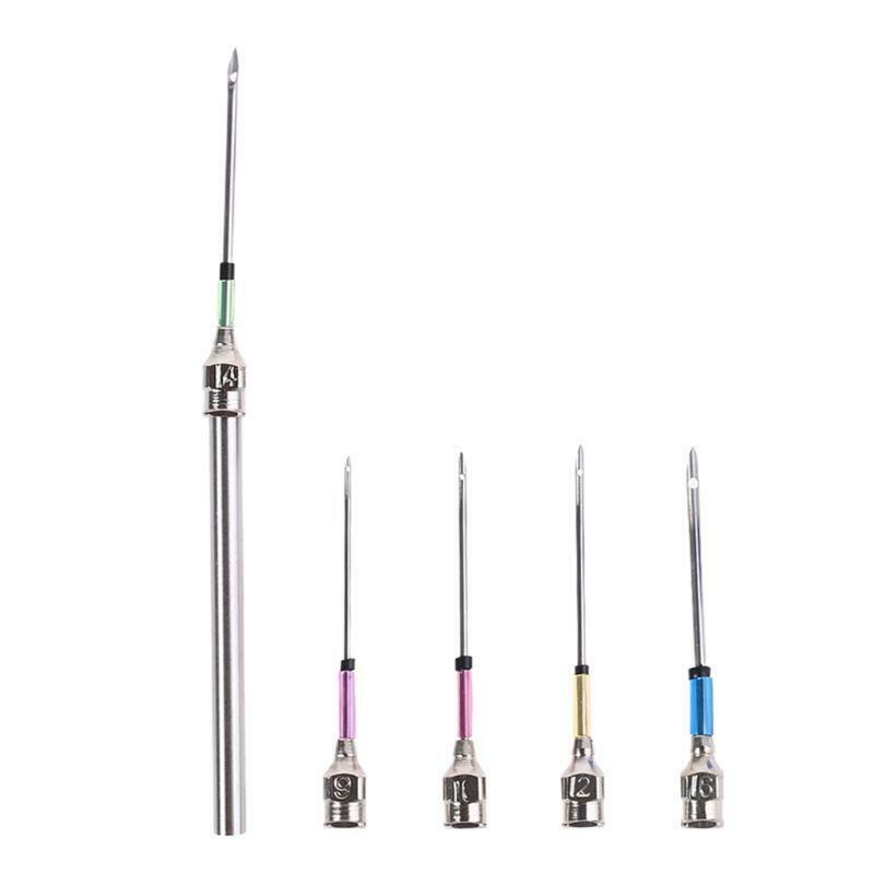 5 Pcs/Set Embroidery Stitching Punch Needles with Storage Bottle Crochet Tool
