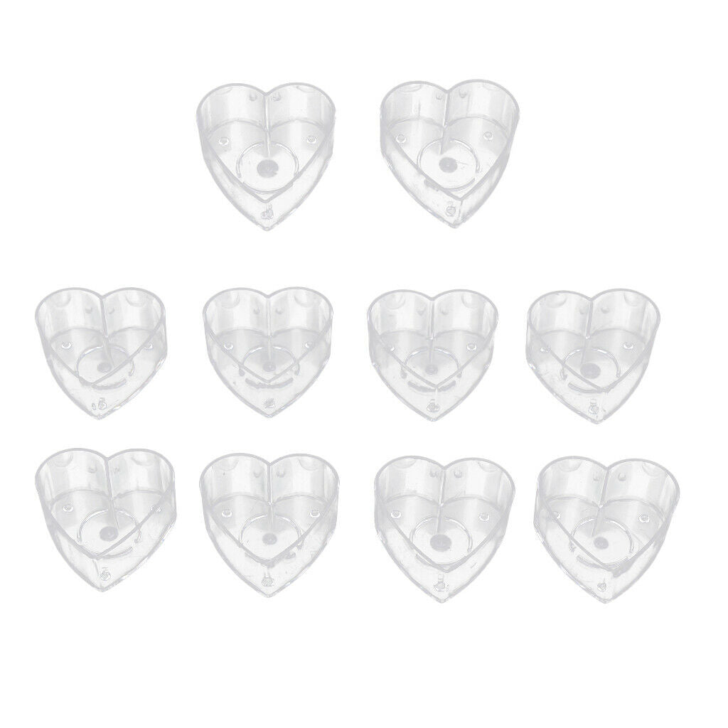 Prettyia 20Set Heart Heat-Resistant Plastic Tea Light Cups DIY Candle Craft