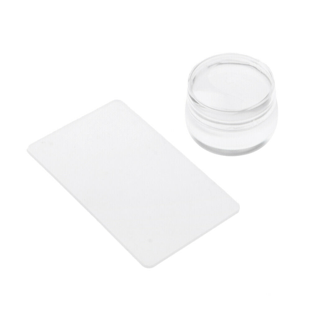 4cm Clear Jelly Stamper and Scraper Set DIY Nail Art Stamping Printing Template