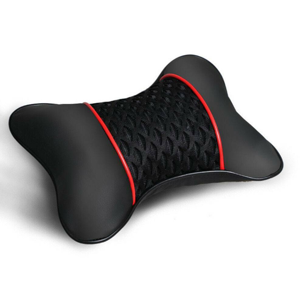2PCS For Car Auto Seat PU Leather Pillows Headrest Neck Rest Cushion Support US！