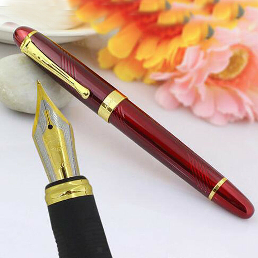 2pcs Jinhao X450 X750 Golden Clip Stripes Medium Nib Fountain Pens Ink Pens