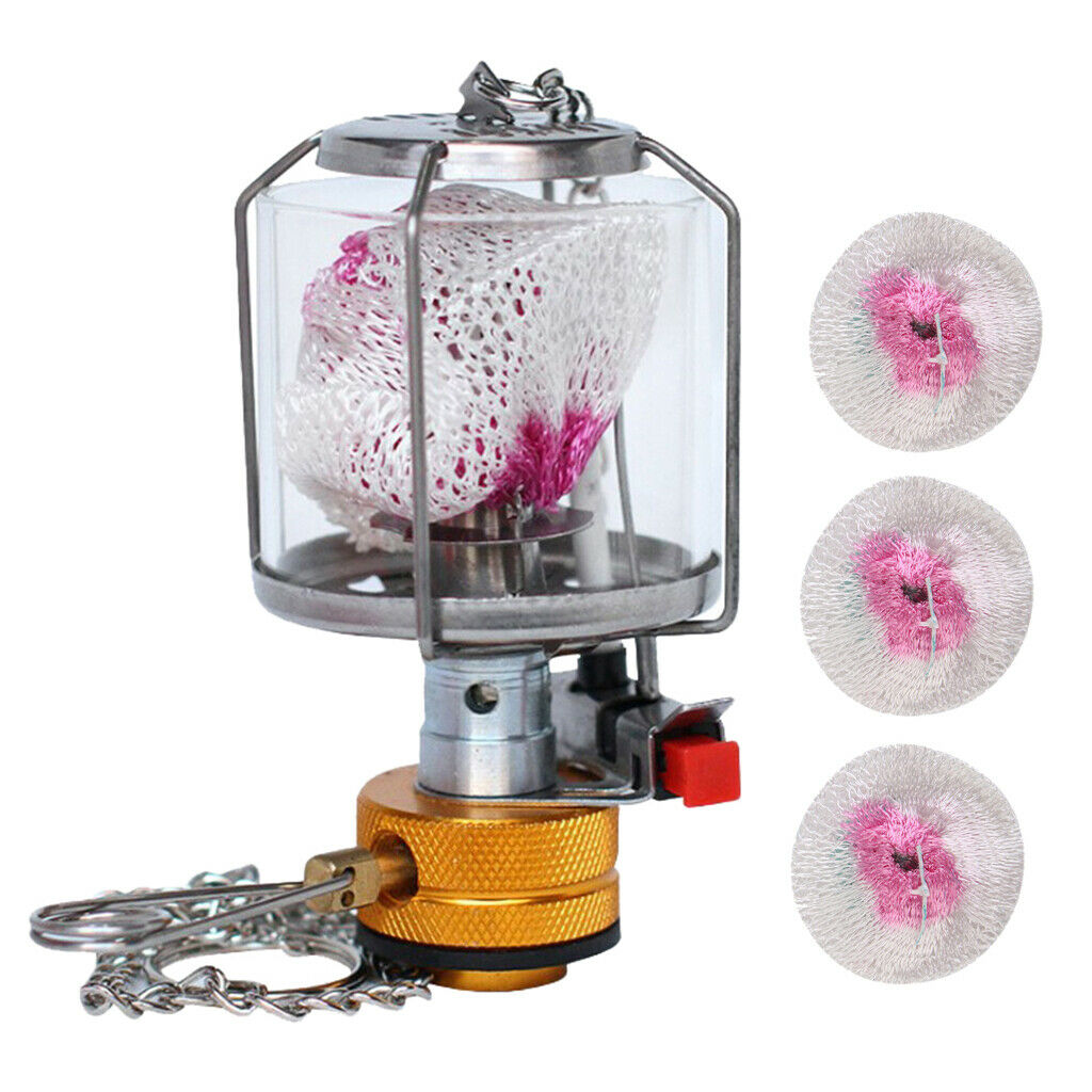 Gas Lantern Portable Fuel Lamp Outdoor Mantles Butane Hanging 80LUX Torch