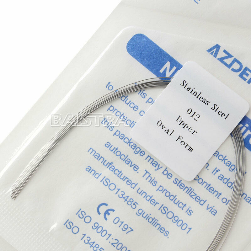 50xDental Ortho Round Arch Wire Ovoid Form Stainless Steel 012Upper AZDENT 500Pc