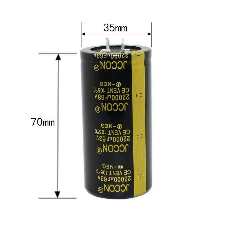 1pcs 63v22000uf Aluminum electrolytic capacitor Power filter capacitor 35x70mm
