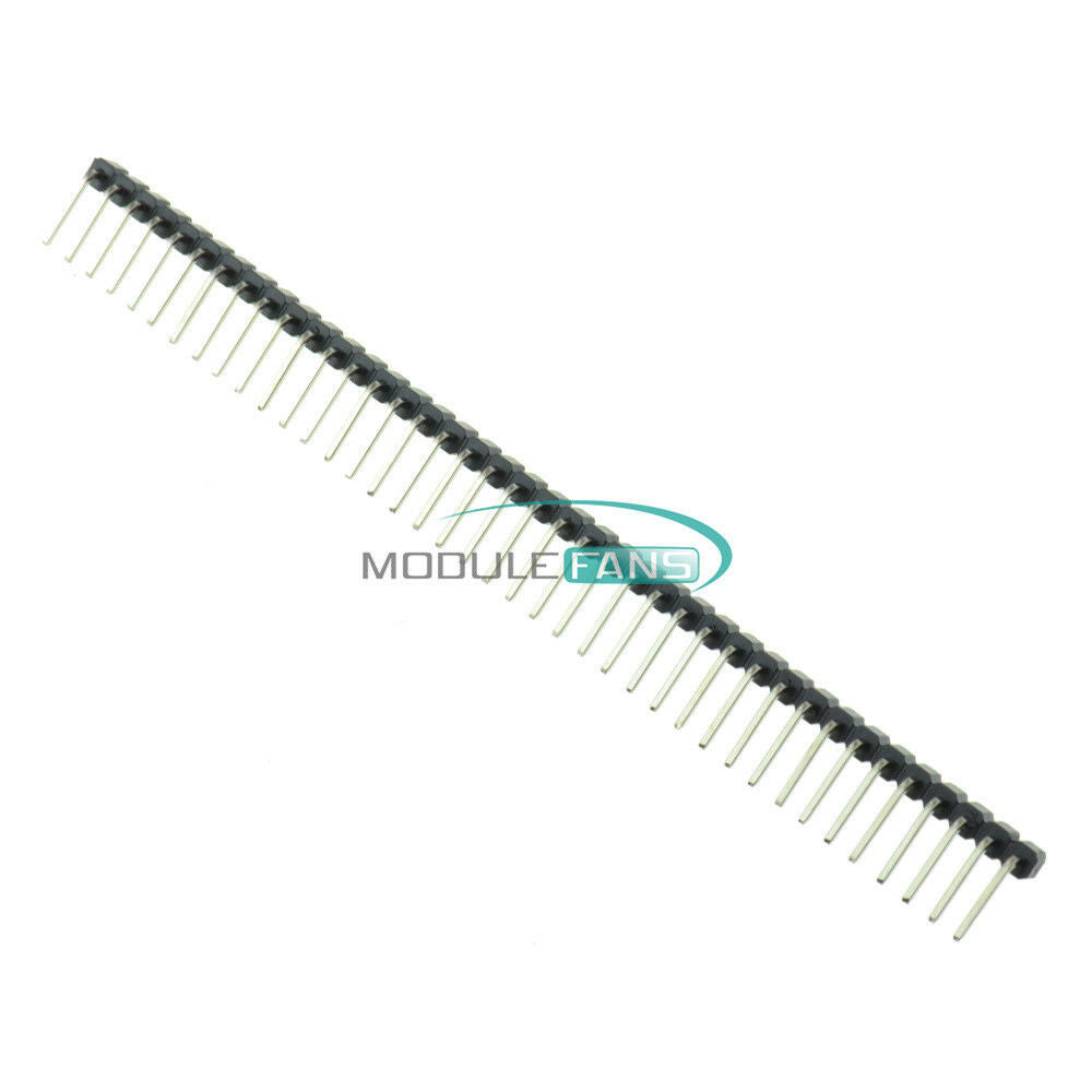 20PCS 40 Pin 2.54mm Right Angle Single Row Male Pin Header PCB  for Arduino