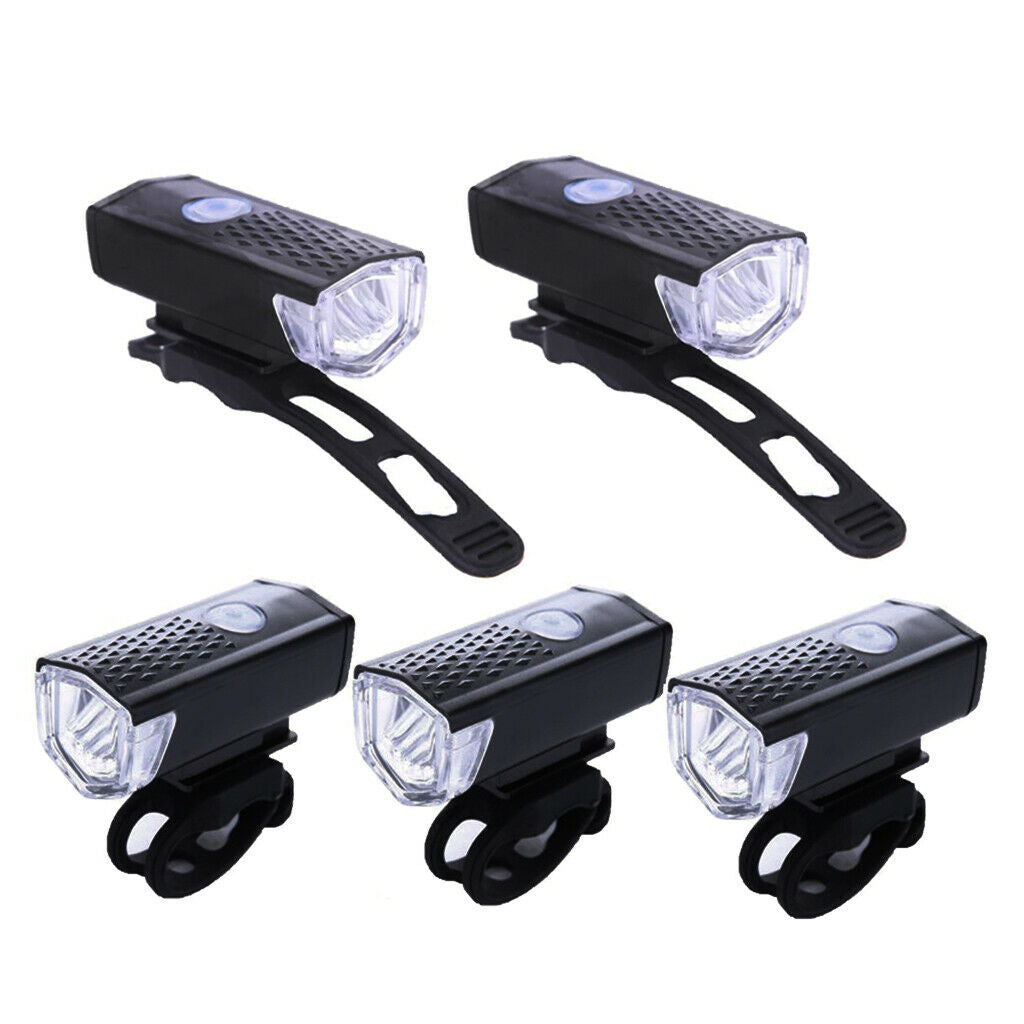 5x Bike Headlight Riding Bicycle LED Light Front Lamp Angle Water Resistant