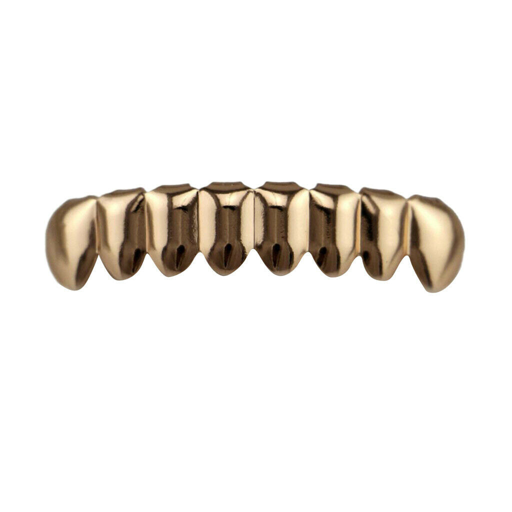 6pc Hiphop 8 Top / Bottom Teeth Grills  Mouth Tooth Caps Party Jewelry