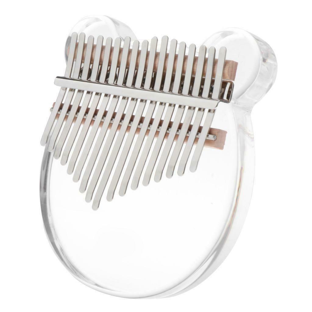 17 Key Clear Finger Kalimba Thumb Piano + Case and Tune Hammer for Kids