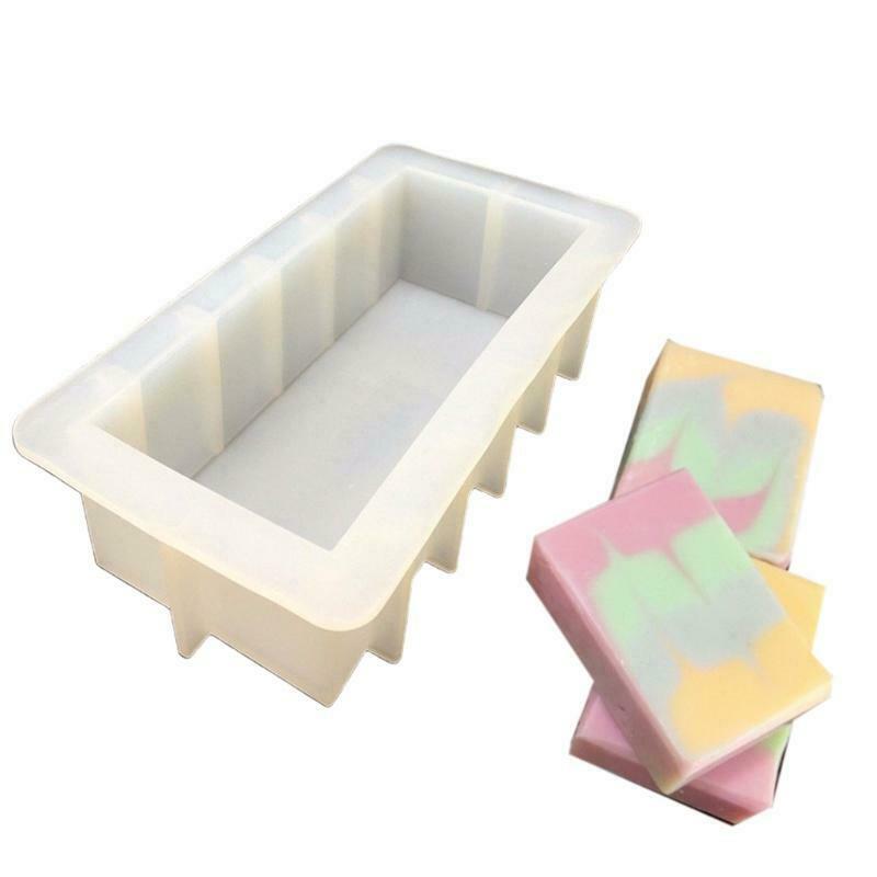DIY Loaf Toast Molds Silicone Soap Mold Handmade Divider Mould Rectangular