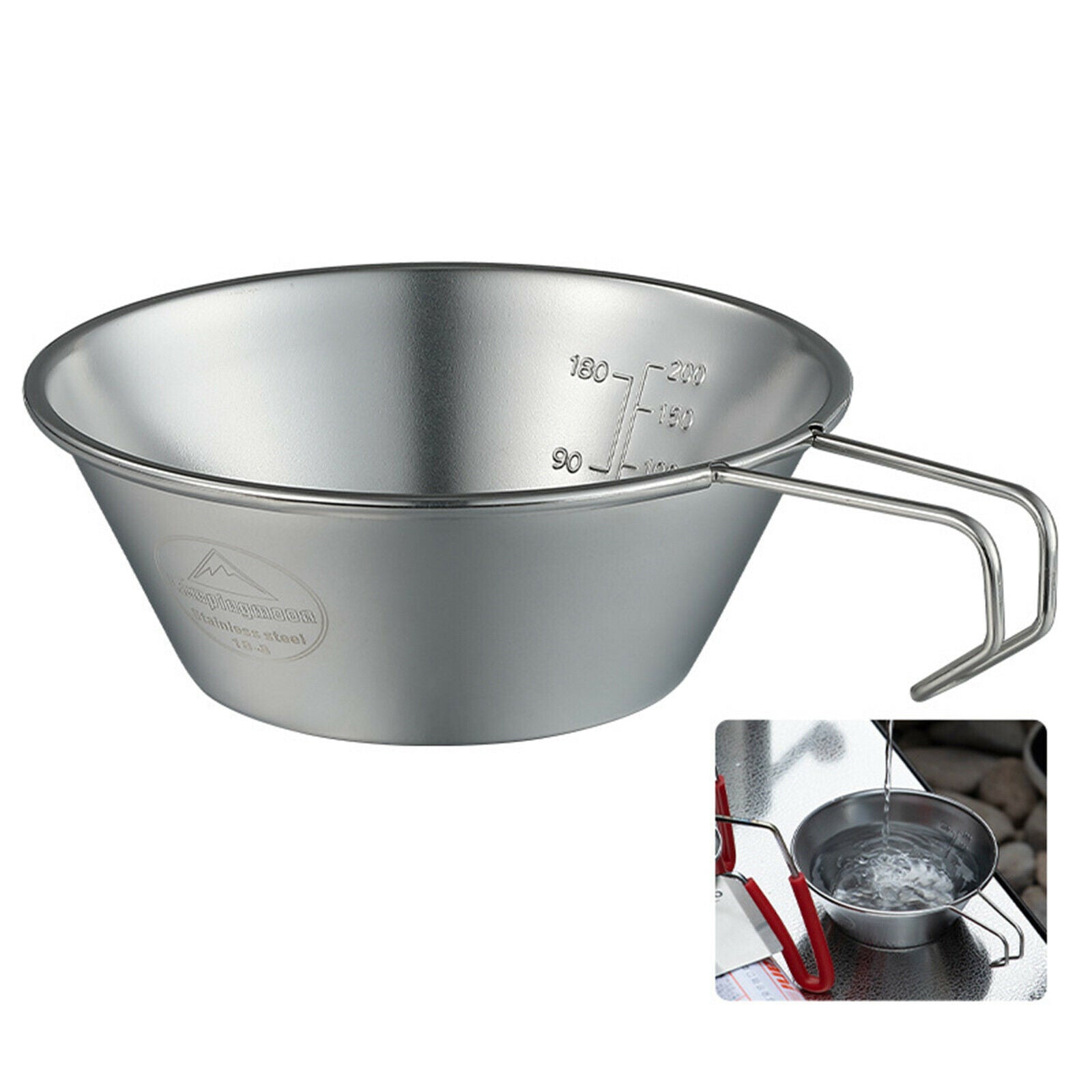 Rice Bowl Saucepan Milk Noodles Steak Pot Food Container Camping Picnic