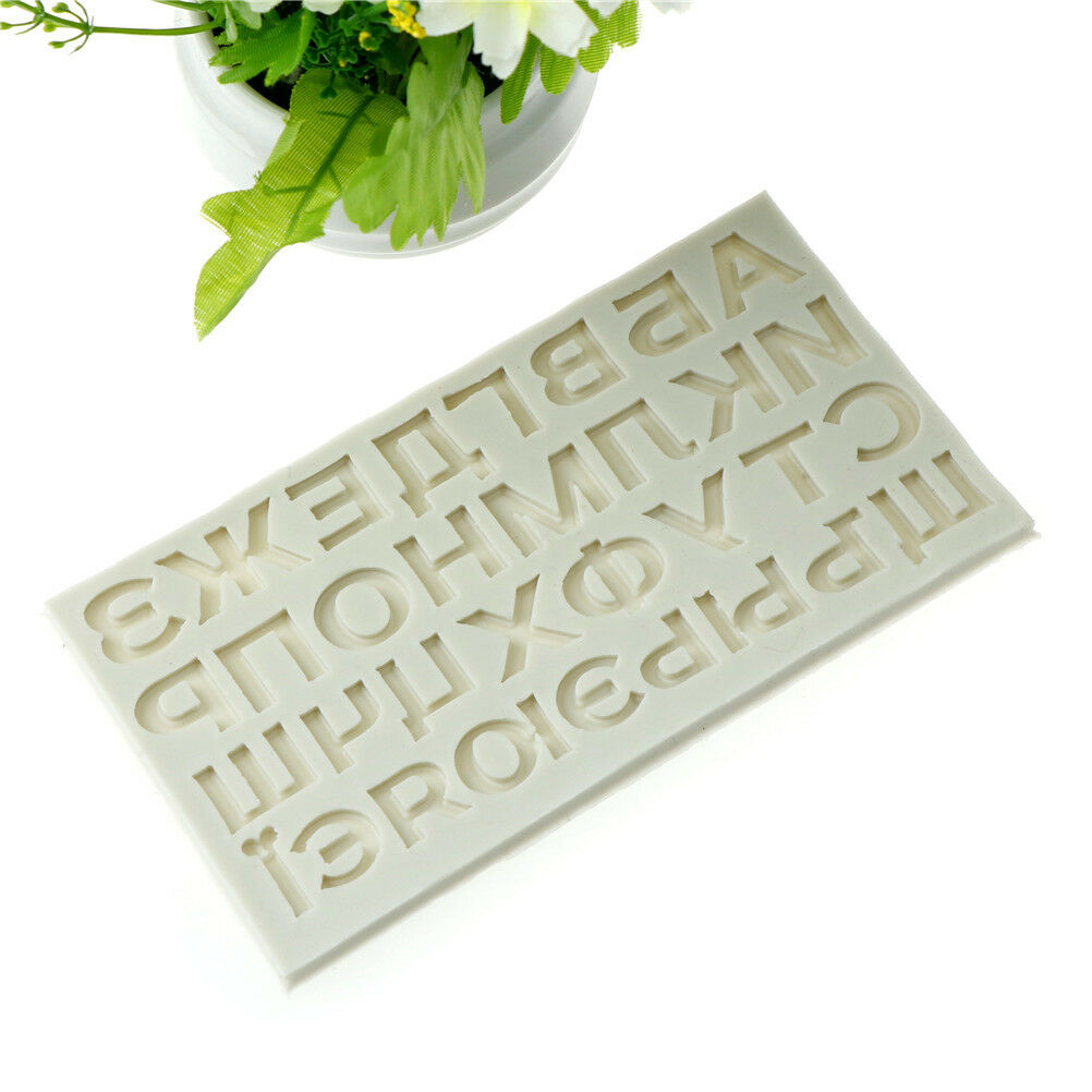 Russian Alphabet Letters Silicone Fondant Mold Chocolate Cake Decorating .l8