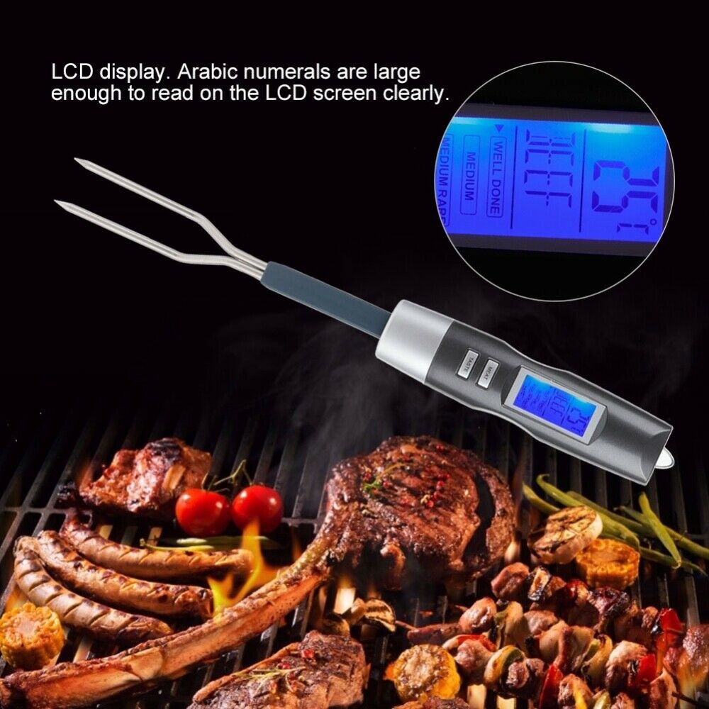 Digital LCD Instant Read Probe Meat BBQ Grill Kitchen Cooking Thermometer