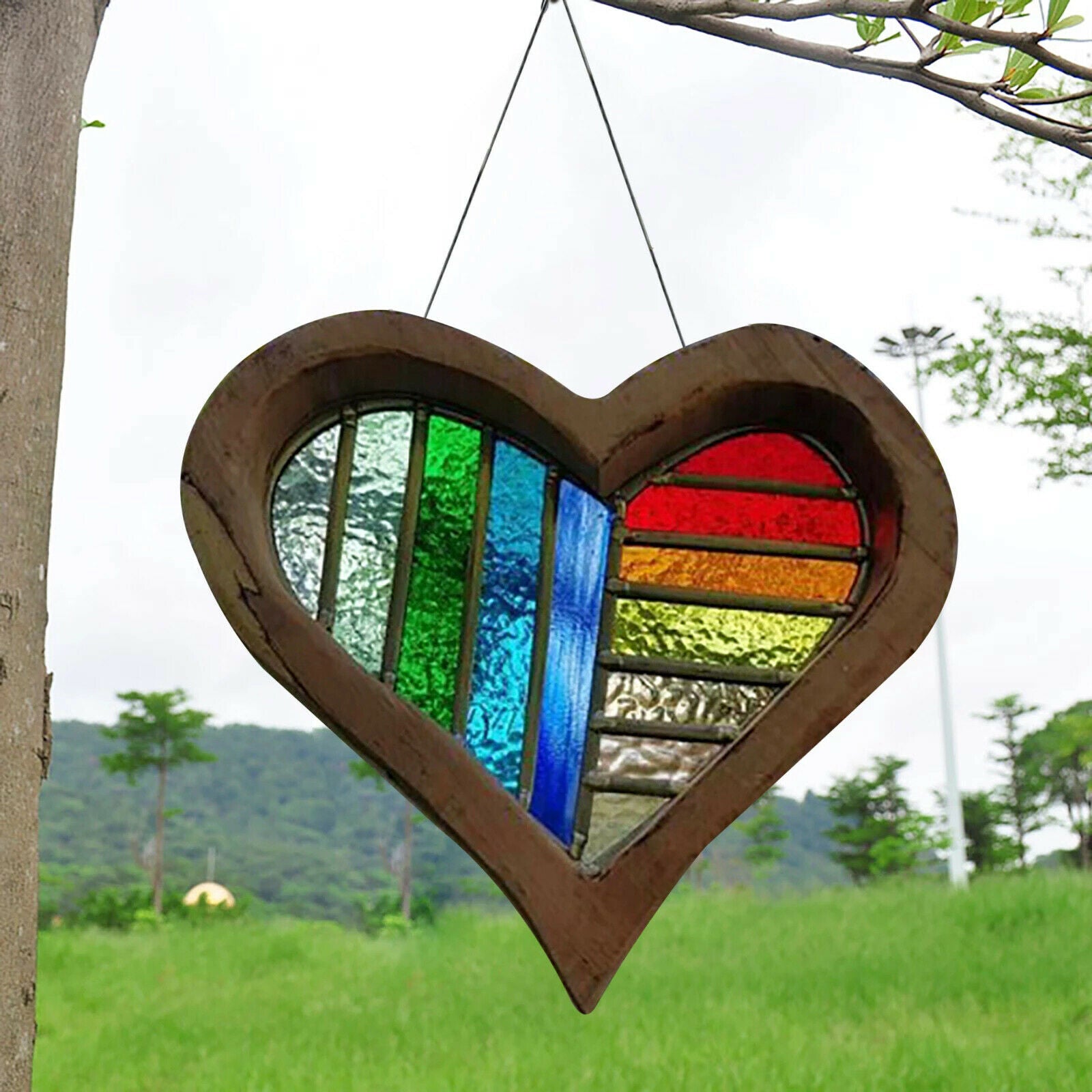 Sparkling Hanging Rainbow Ornament Pendant for Car Garden Wall Trees Decor