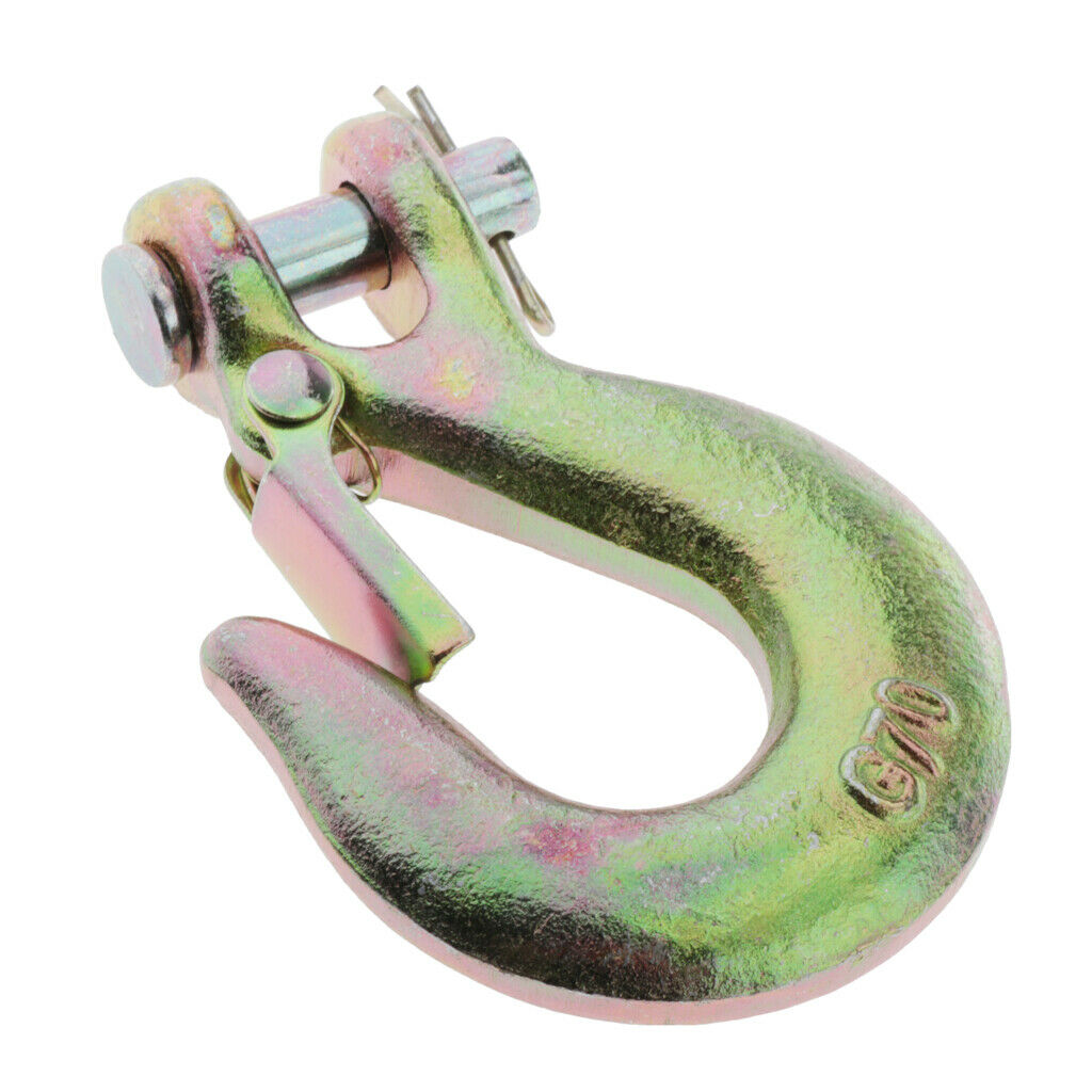 1x 1/4" G70 Steel Clevis Winch Hook 4WD Heavy Duty Chain Hook Slip Hook