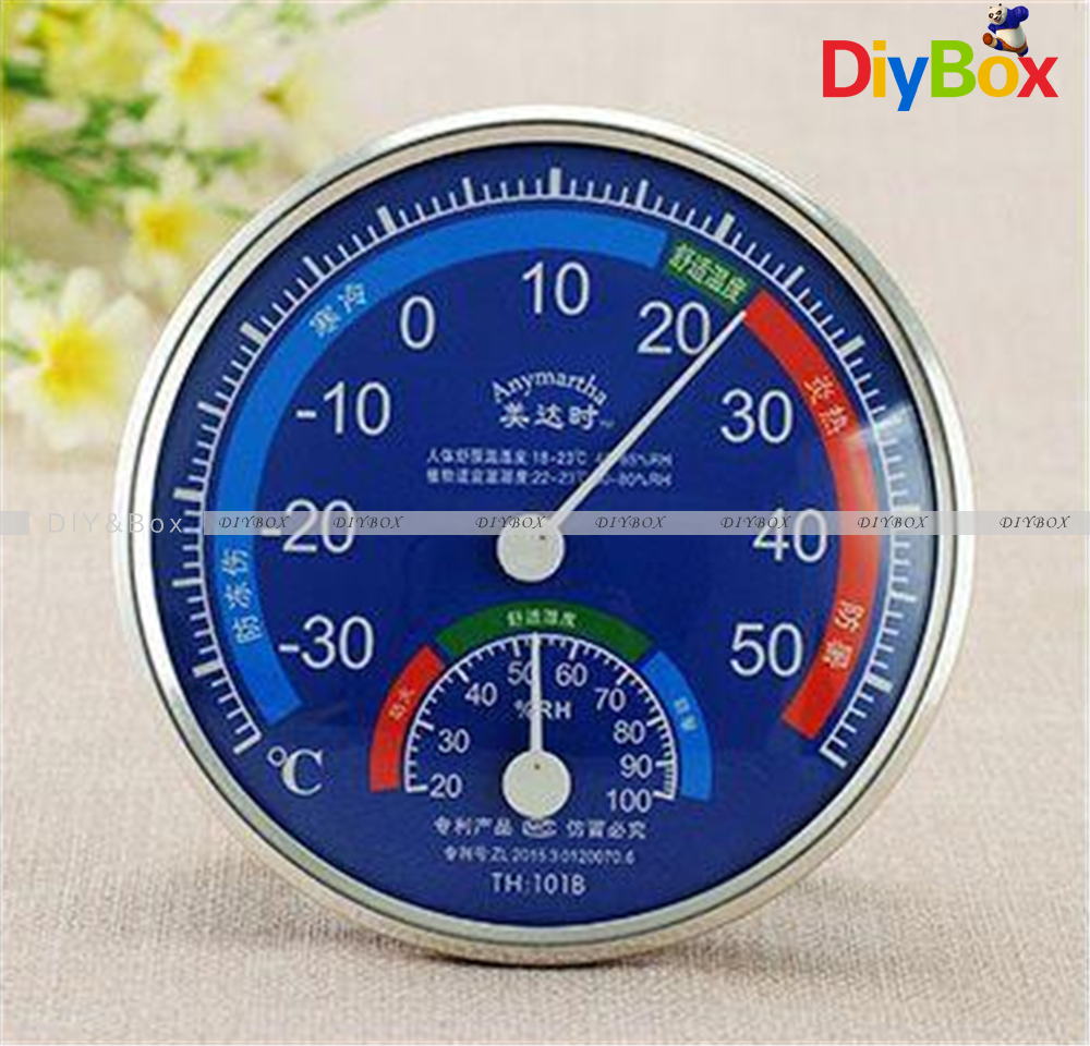 Large Round Thermometer Hygrometer Temperature Humidity Monitor Meter Gauge