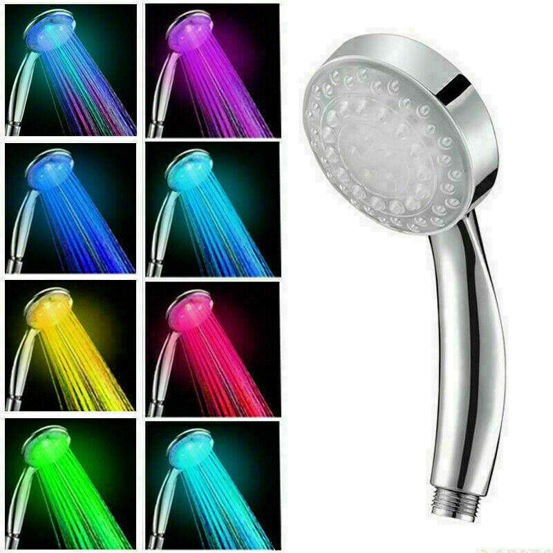 Colorful Shower Head Home Bathroom 7 Colors Auto Changing LED Glow Light