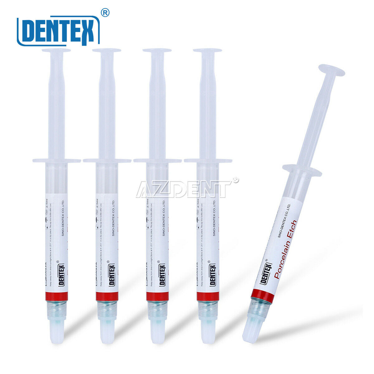 10X Dentex.Etch Dental Porcelain Gel 9.5% Hydrofluoric Acid Etchant 2.5ML
