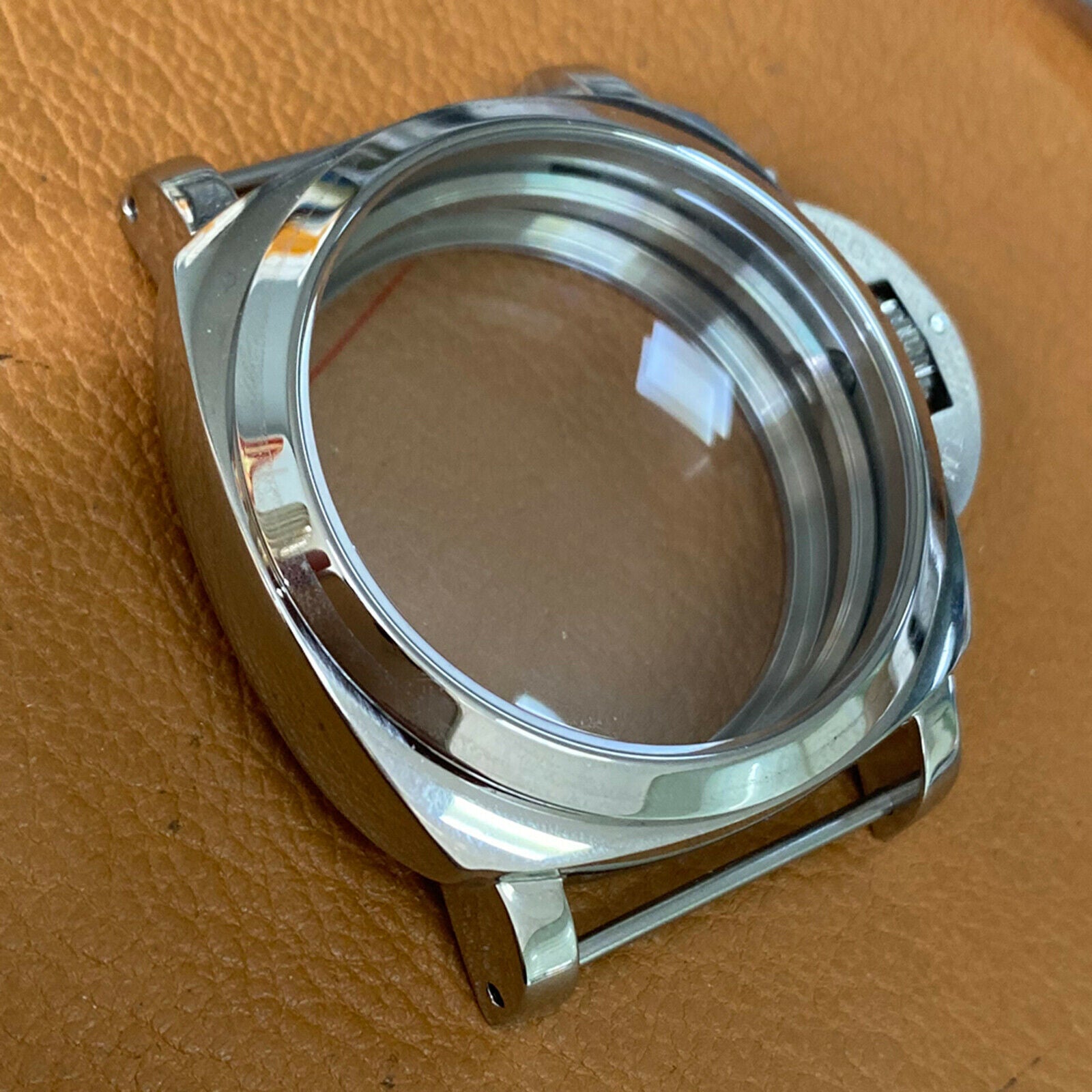 For ETA 6497/6498 Watch Movement 47mm PAM Polished 316L Steel Watch Case