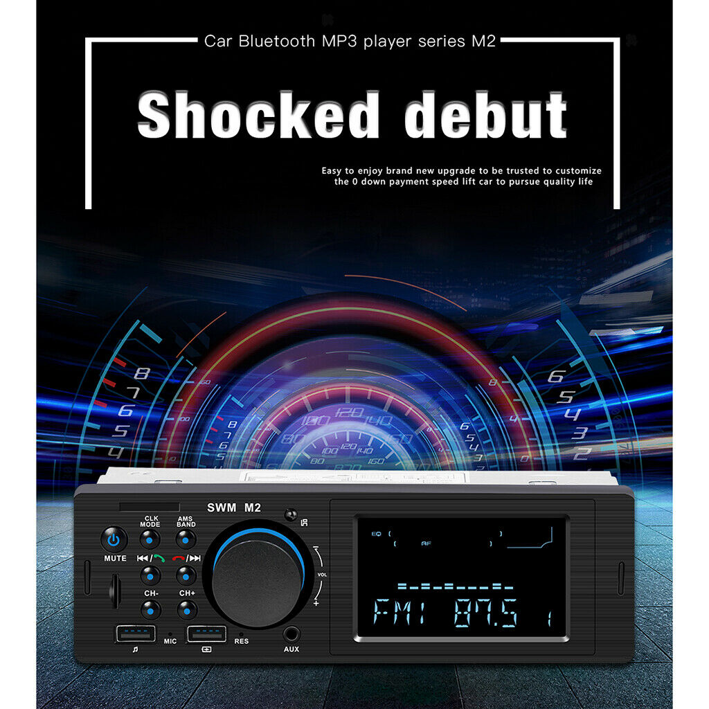 Car Stereo Radio MP3 Player In-Dash Bluetooth FM Charging Player Control