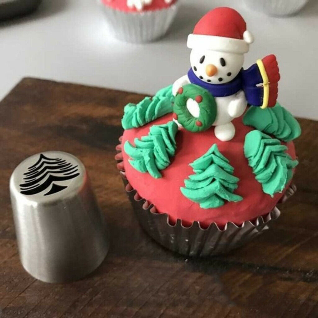 Set of 12 Christmas Pastry Icing Piping Nozzle Dispenser Set Baking Tools