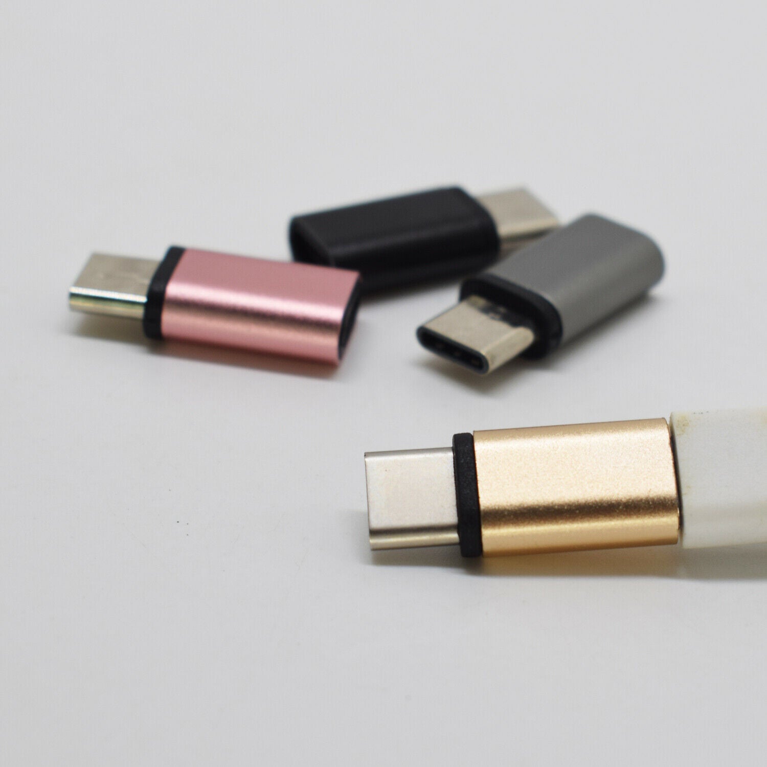 50pcs Type-C USB-C Male To Micro-B USB Female Aluminum Converter Charger Adapter