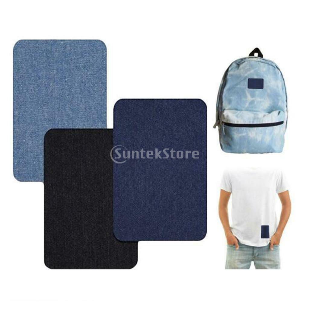 6x Iron On Cloth Denim Patches for Crafts Bag Pants Shirt Clothing Sewing