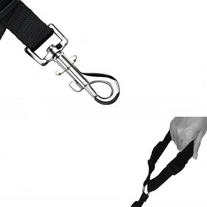 Dog Cat Safety Seat Belt Restraint Harness Adjustable Pet Leading Leash Black HN