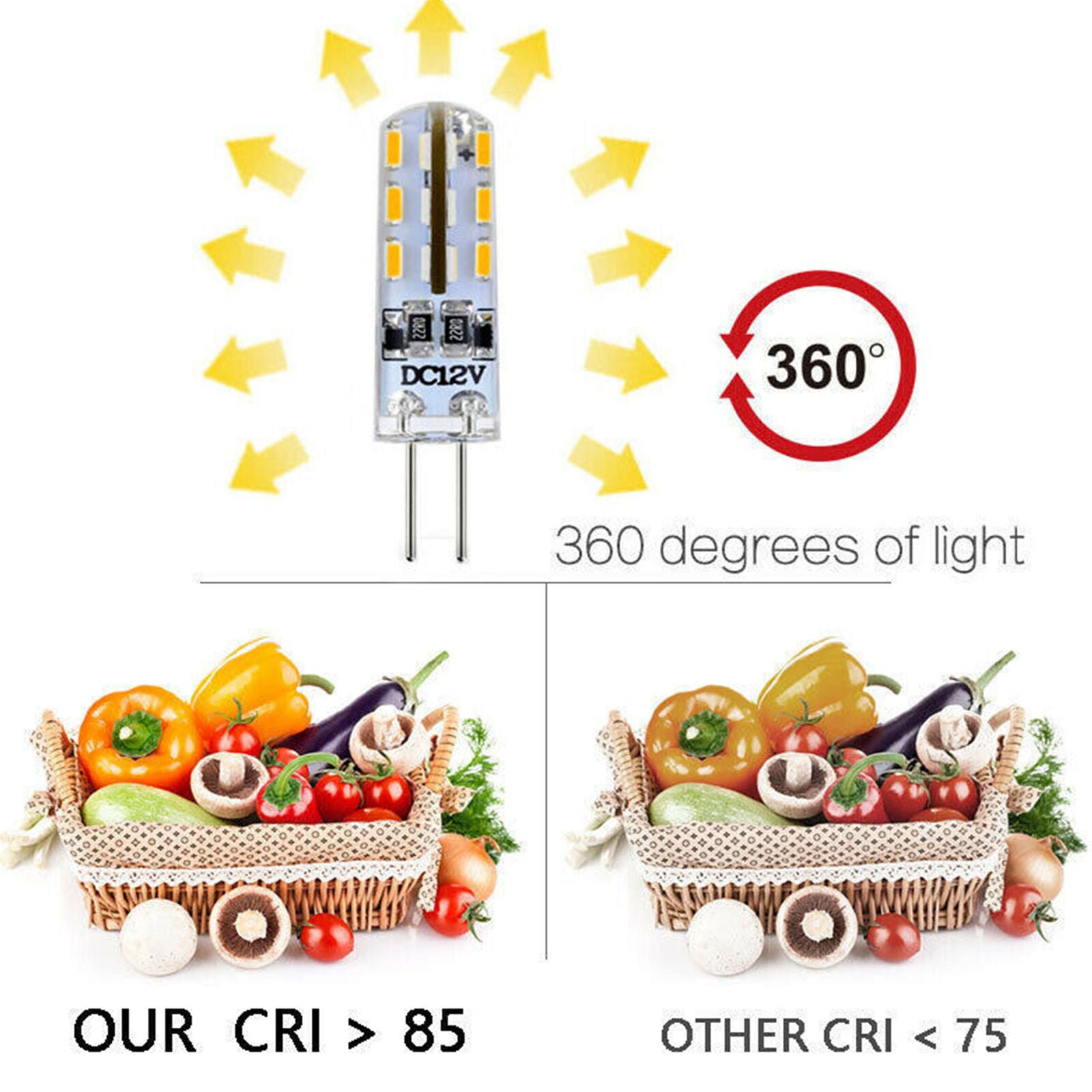 1X 10X Mini G4 Silicone Crystal LED Bulb 3W 3014 SMD Light Lamp 12V