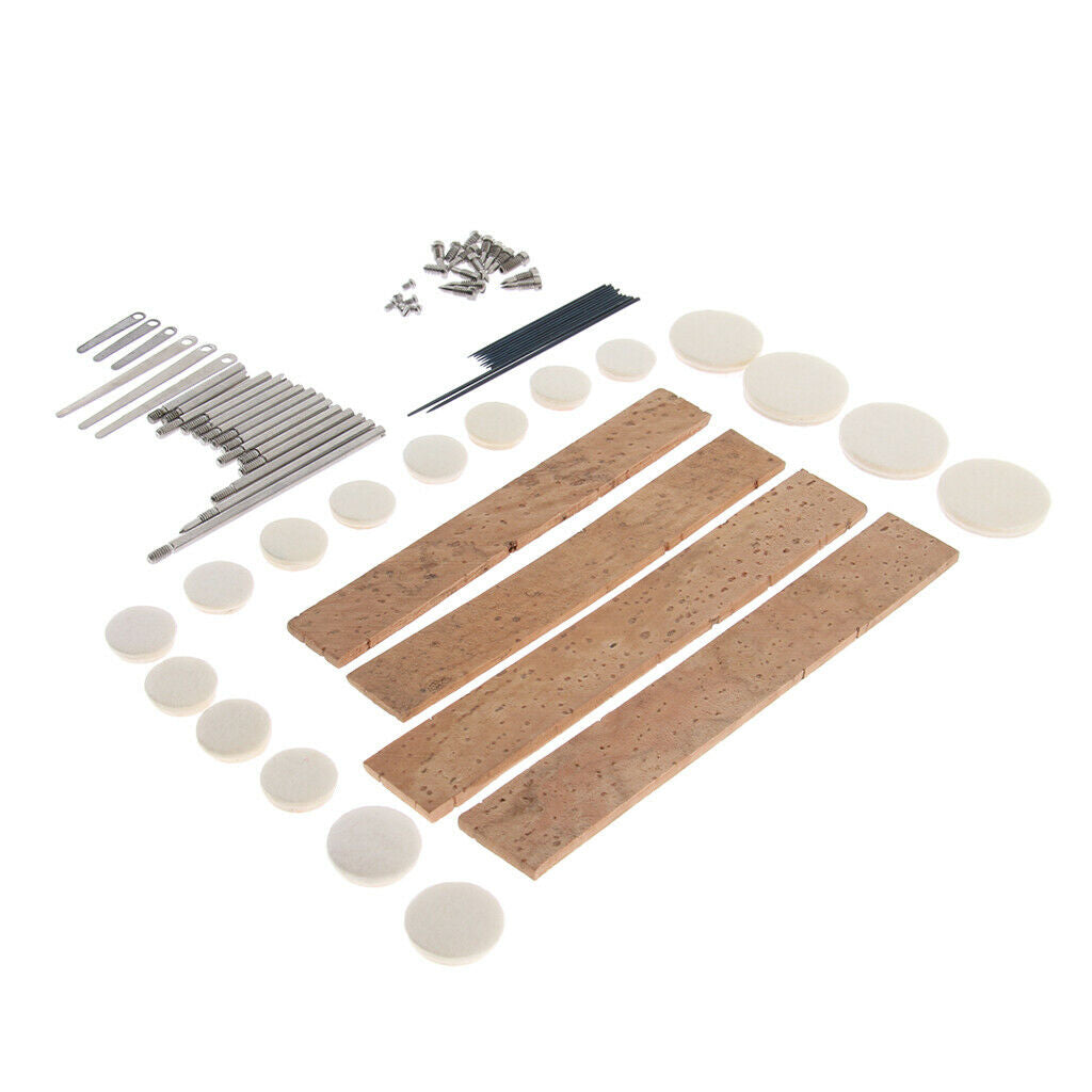 2 X Clarinet Replacement Leather Pads Screws Set for Clarinet Accessories
