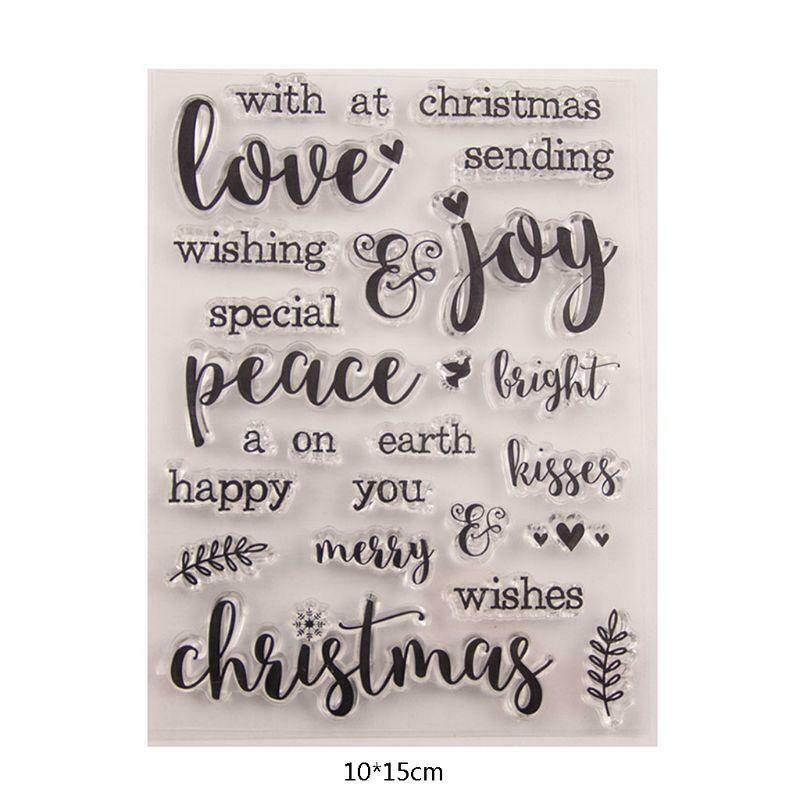 Merry Christmas Silicone Clear Seal Stamp DIY Scrapbooking Embossing Photo Album