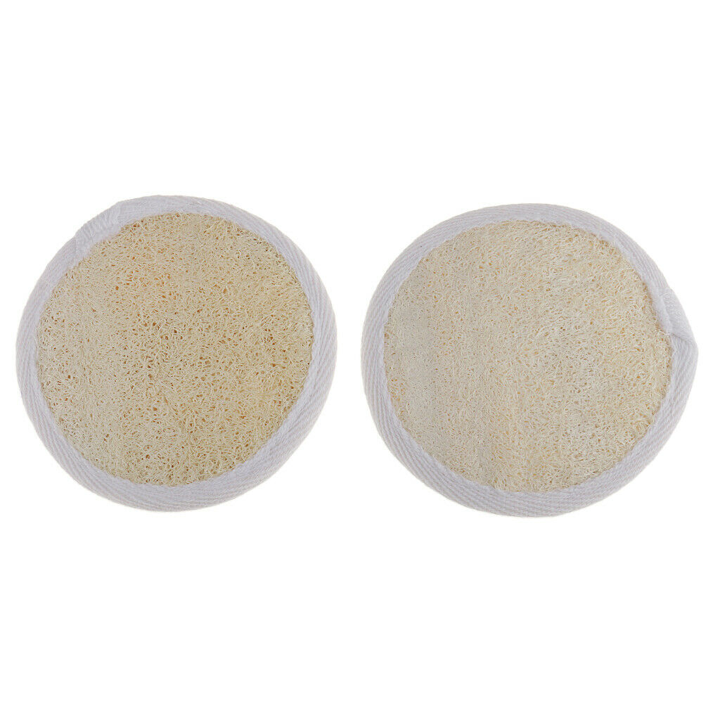 2x Natural Loofah Luffa Sponge Face Body Exfoliators Scrubber Cleansing Pads