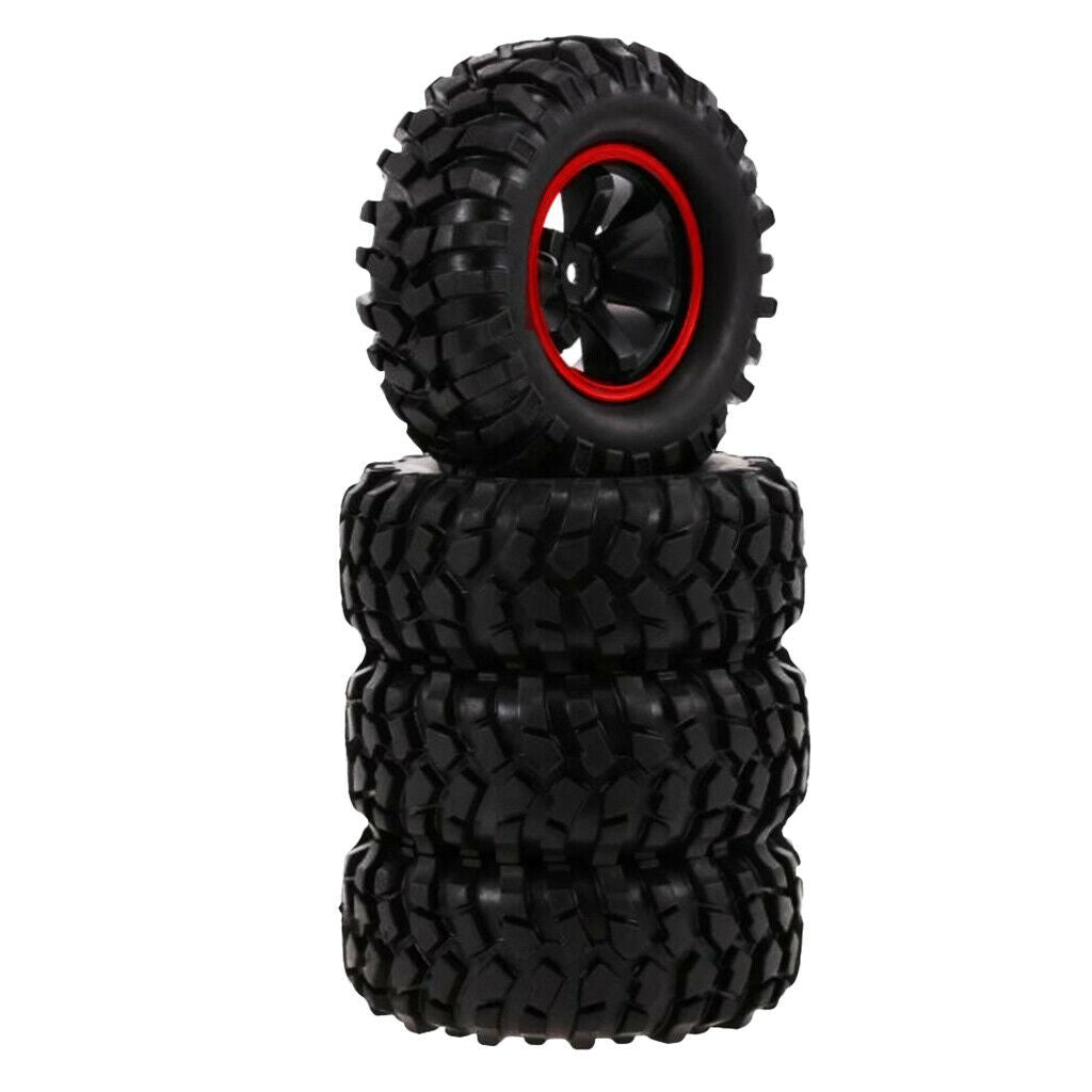 96mm Rubber Tires 1.9 "Tires Wheels for 1/10 RC Rock Crawler Buggy