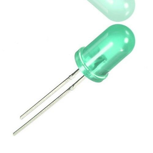 100pcs 5mm 2 Pins Round LED Green Light Emitting Diode Super Bright Lamp Bulb