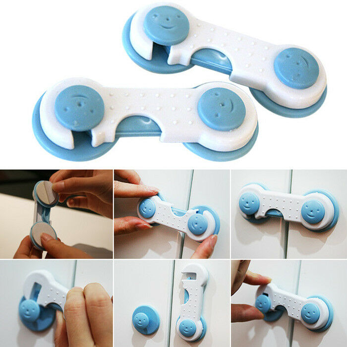 2PCS Baby Multifunction Security Protective Locks Device For Folio Cupboard NICE