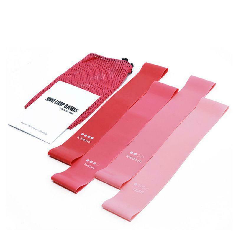 4pcs/set Mini Loop Band Fitness Elastic Band Resistance Band for Yoga Workout