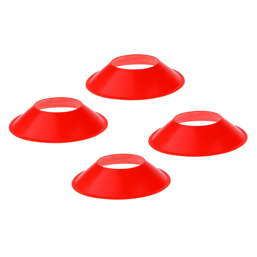 4pcs Football Soccer Training Mark Disc Plate Obstacle Signpost  Red