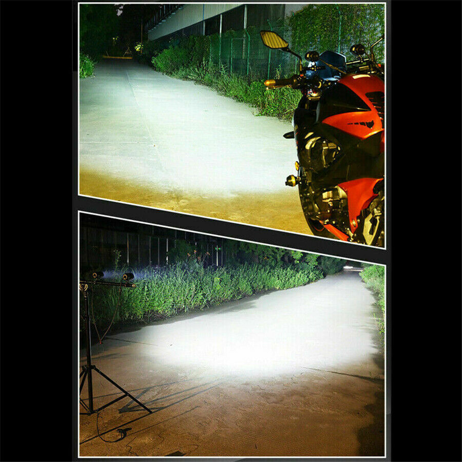 Durable Motorcycle LED Spot Lights Driving Headlight Fog Head Lamp With Switch
