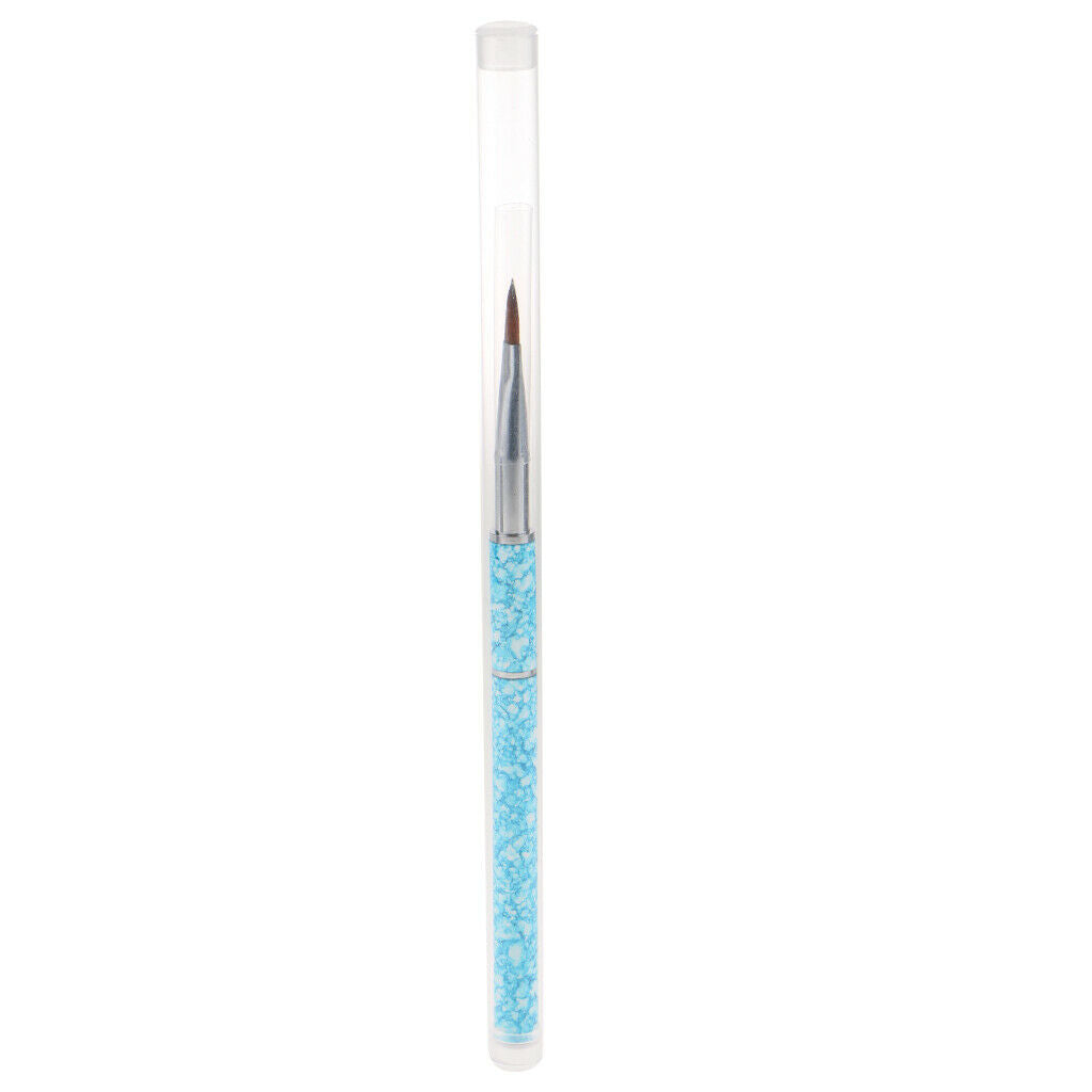 Nail Art Polish Brush UV Gel Liner Paint Drawing Pencil Pen Crystal Blue-Tips
