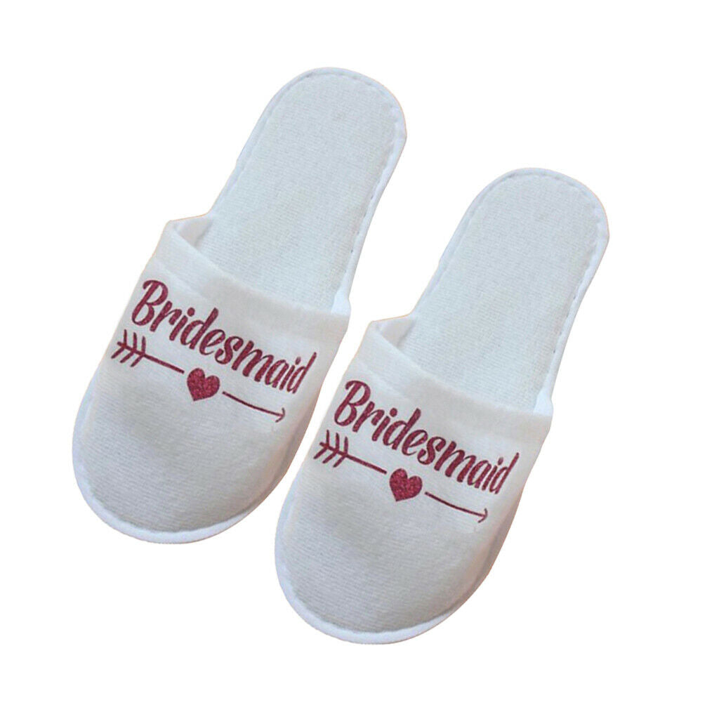2 Pairs Lightweight Wedding Bridesmaid Sauna Closed Toe Home Guest Slippers