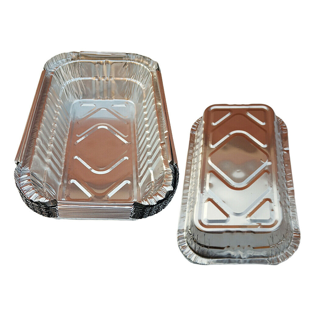 20pcs Aluminum Foil Grill Drip Pans For BBQ Roasting 700ml Eco-friendly