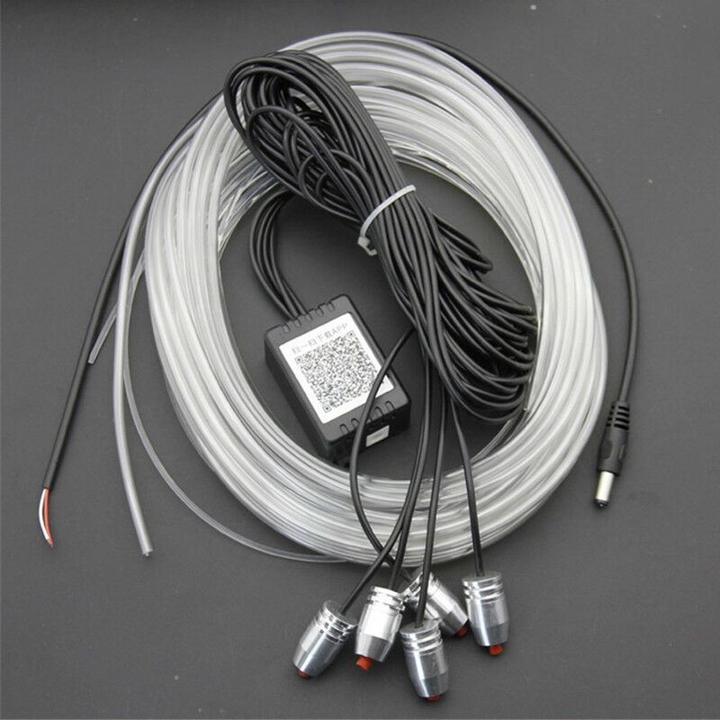 RGB 5 LED Car Door Dash Ambient Light 6m Neon Strip Bluetooth APP Control Bright