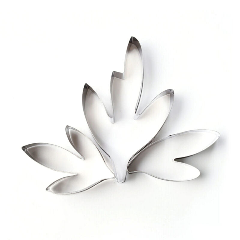 Fondant Cake Decoration Stainless Steel Tools Peony Flower Leaves Cutters.l8