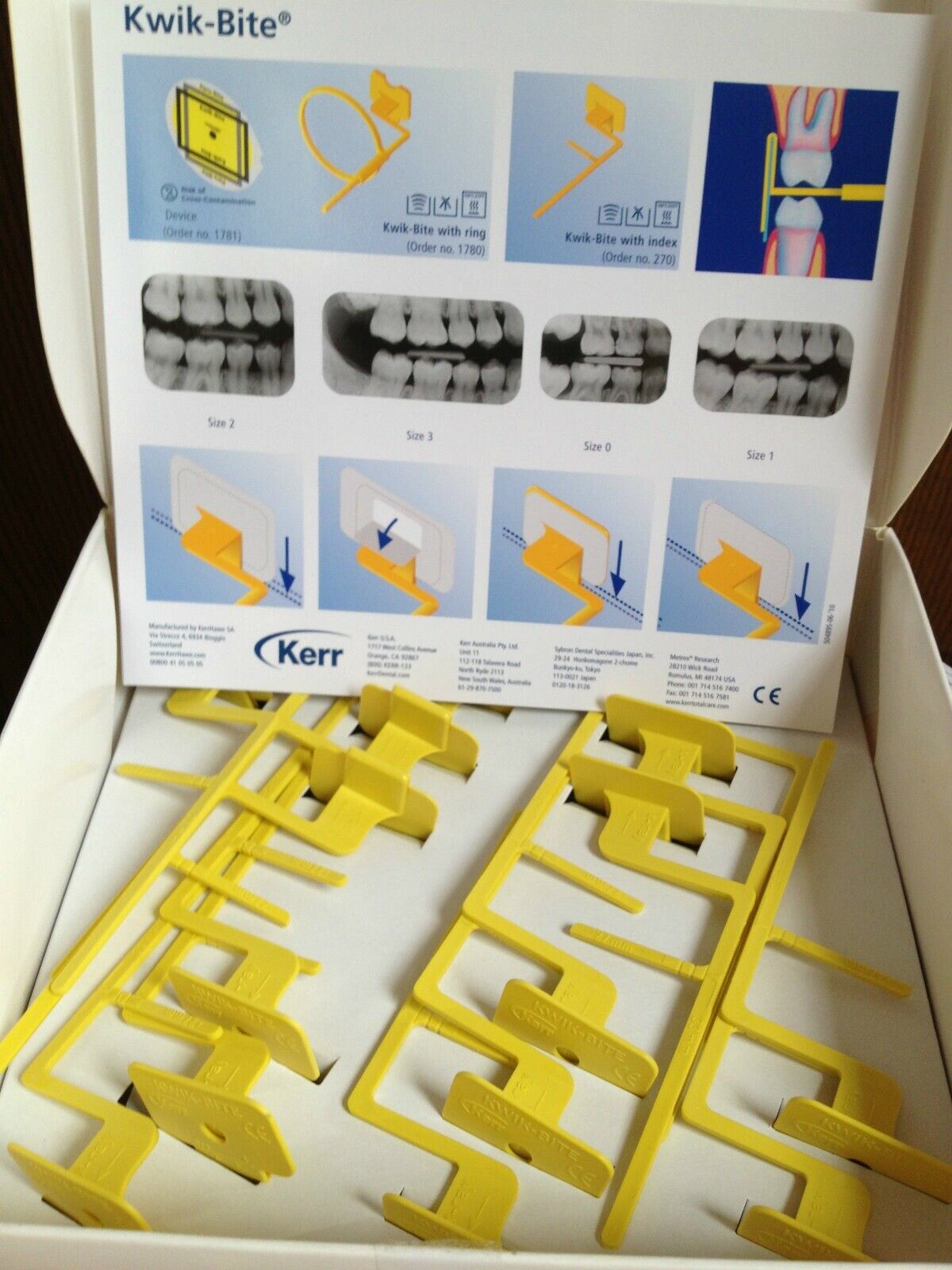 Dental Kerr 270 X-Ray Holders film phosphor plate holder15 Kwik-Bite w/ index
