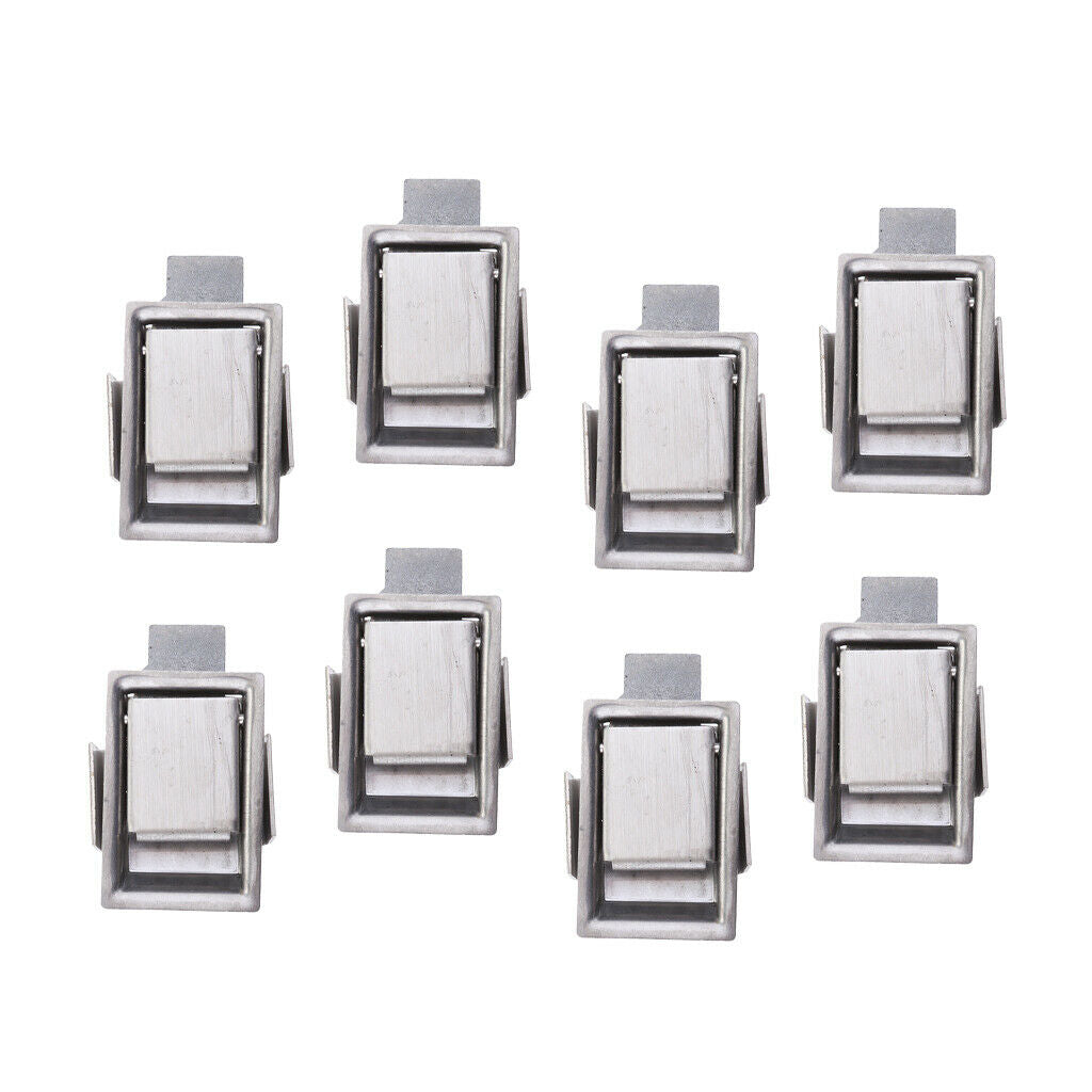8 Pieces Stainless Steel Mounted Mini Paddle Door Lock Cabinet Tool Box