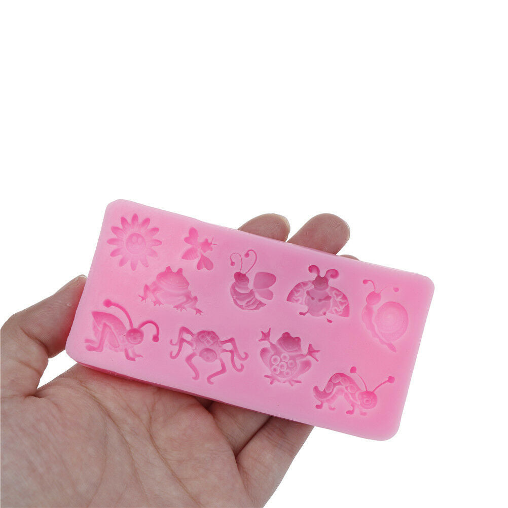 Insect Silicone Mold Frog Bee Snail Spider Mold Cake Decorative Tool NTJC.l8