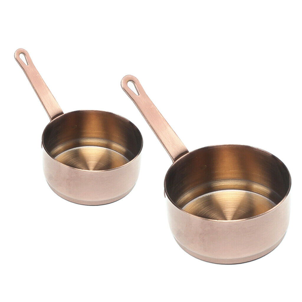 50&100ml Mini Stainless Steel Sauce Pan Milk Warmer Pan Nonstick Household
