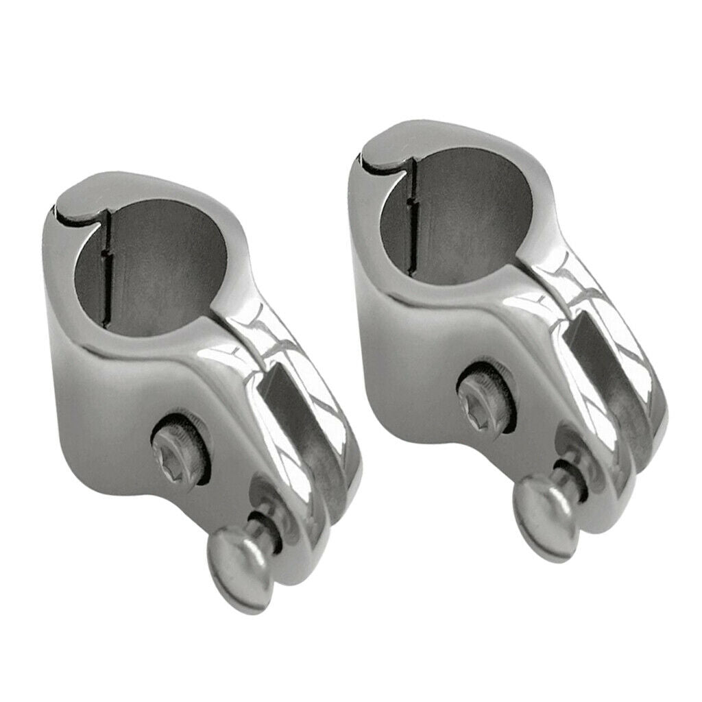 2pcs Boat Cover / Canopy Fitting Tube Knuckle Clamps Fit 25mm OD Tube Hinged