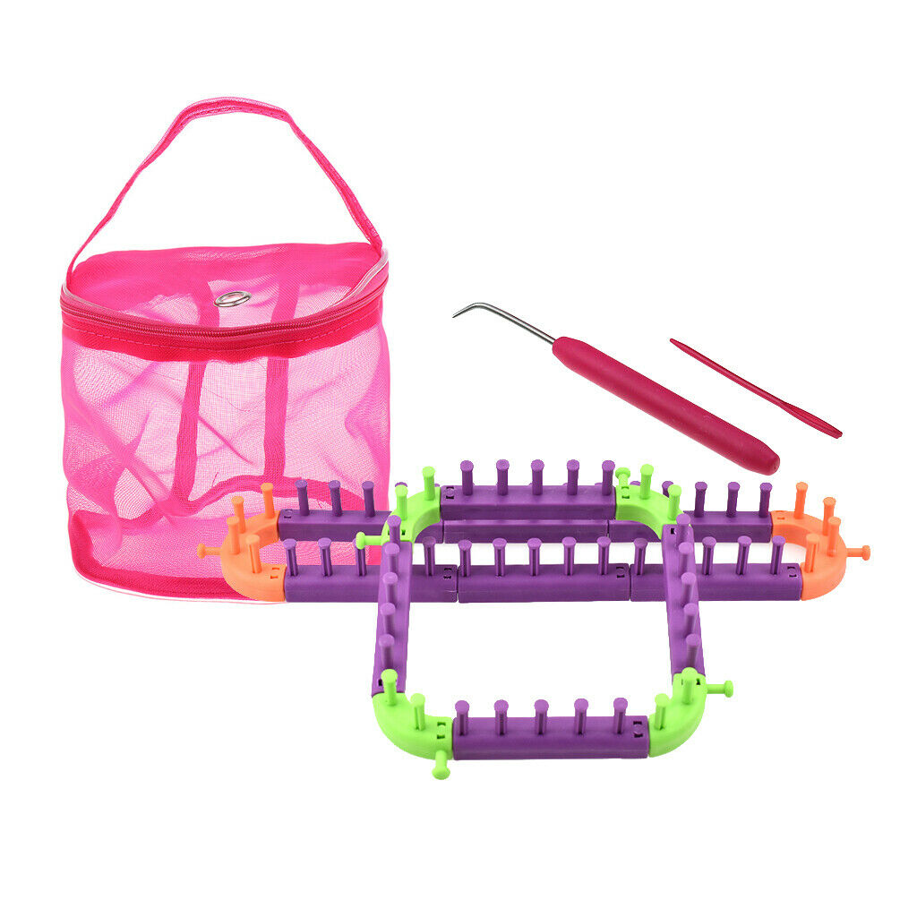 1 Set Square Knitting Loom Kit Weaving Tool For Beginner Weaving Sock Scraf
