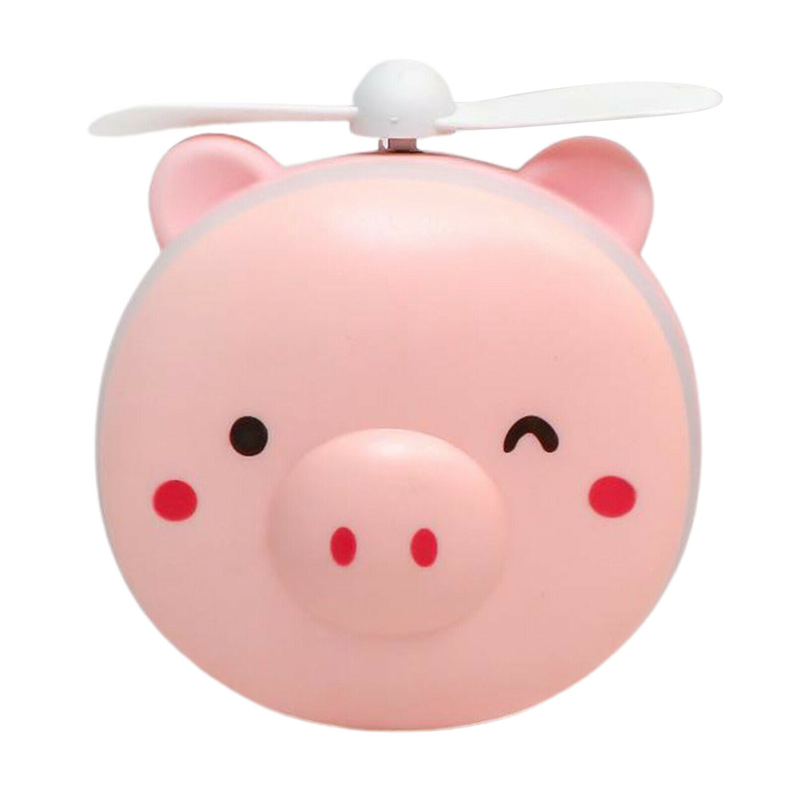 Cartoon Piggy Cosmetic Mirror Fan Light Portable General Purpose USB Indoor