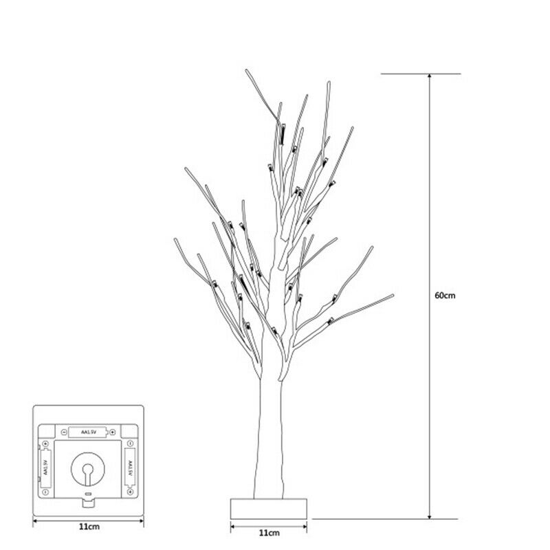 White Birch Tree Lights 24 Inches Suitable for Family Wedding Holiday BirtayR6K9